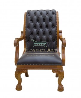 Sillón Modelo Rowan Ejecutivo en Piel Negra